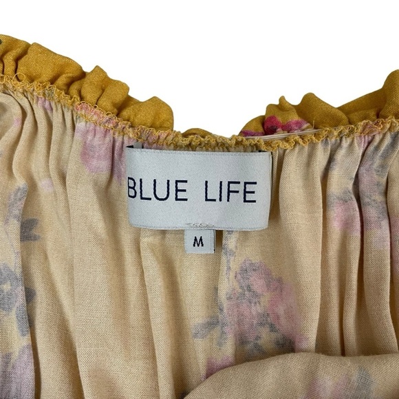 Blue Life Ballerina Romper Yellow Floral Medium - Picture 13 of 16